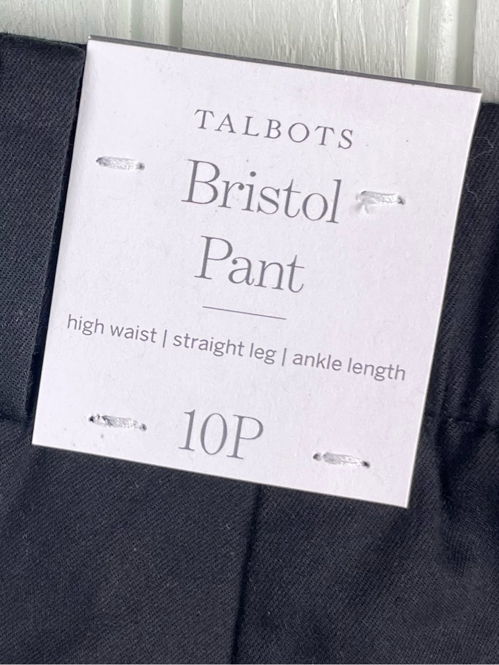 NEW Talbots Bristol Pants Size 10 Petite Black Cotton Lyocell Pleated Trousers - Picture 8 of 9